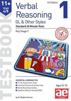 11+ Verbal Reasoning Year 4/5 GL & Other Styles Testbook 1 - Curran, Dr Stephen C