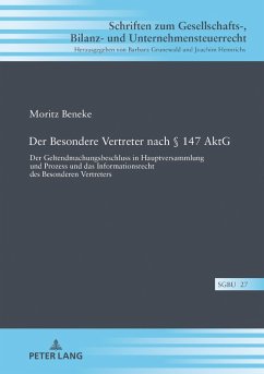 Der Besondere Vertreter nach 147 AktG (eBook, ePUB) - Moritz Beneke, Beneke