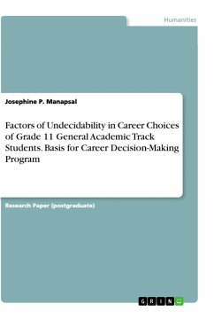 Factors of Undecidability in Career Choices of Grade 11 General Academic Track Students. Basis for Career Decision-Making Program - Manapsal, Josephine P.