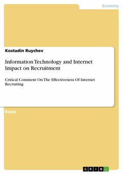 Information Technology and Internet Impact on Recruitment (eBook, PDF) - Ruychev, Kostadin