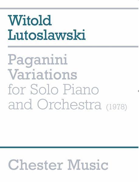 Paganini Variations for Solo Piano and Orchestra Paganini Variations for Solo Piano and Orchestra