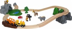 BRIO® 33960 - Bahnsafari Set, Abenteuer Set, Tiere, 26teilig