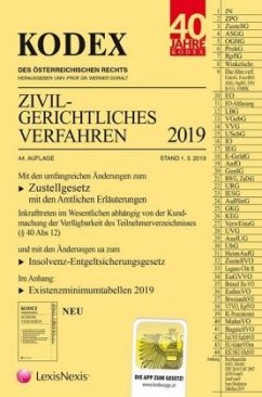 Cover KODEX Zivilgerichtliches Verfahren 2019