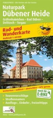 PublicPress Rad- und Wanderkarte Naturpark Dübener Heide, Gräfenhainichen - Bad Düben - Delitzsch - Torgau