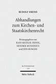 Abhandlungen zum Kirchen- und Staatskirchenrecht (eBook, PDF)