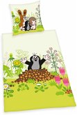 Herding DER KLEINE MAULWURF Bettwäsche-Set, Wendemotiv, Bettbezug 135 x 200 cm, Kopfkissenbezug 80 x 80 cm