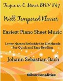 Fugue in C Minor Bwv 847 Well Tempered Klavier Easiest Piano Sheet Music (fixed-layout eBook, ePUB)