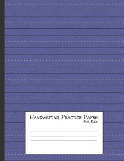 Handwriting Practice Paper for Kids: A Workbook for Learning to Write Alphabets & Numbers - Blue Foam - Dot, Purple