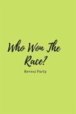 Who Won the Race? Reveal Party: Baby Gender Sex Reveal Party Guest Sign in Book with Green Cover