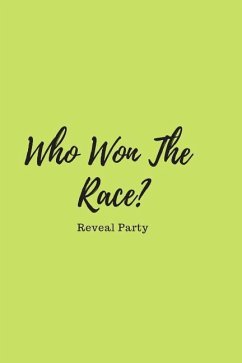 Who Won the Race? Reveal Party: Baby Gender Sex Reveal Party Guest Sign in Book with Green Cover - Press, Parenthood