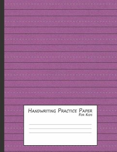 Handwriting Practice Paper for Kids: A Workbook for Learning to Write Alphabets & Numbers - Maroon Foam - Dot, Purple