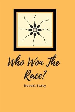 Who Won the Race? Reveal Party: Baby Gender Sex Reveal Party Guest Sign in Book with Orange Cover - Press, Parenthood