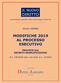 MODIFICHE 2019 AL PROCESSO ESECUTIVO previste dal decreto semplificazioni (fixed-layout eBook, ePUB)