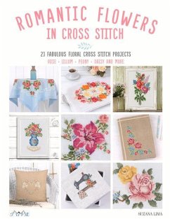 Cover Romantic Flowers in Cross Stitch