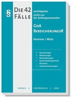 Die 42 wichtigsten Fälle GoA/Bereicherungsrecht - Peterek, Rainer;Wüst, Achim;Hemmer, Karl-Edmund