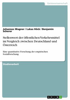 Stellenwert der öffentlichen Verkehrsmittel im Vergleich zwischen Deutschland und Österreich (eBook, PDF)