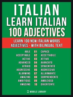 Italian - Learn Italian - 100 Adjectives (eBook, ePUB) - Library, Mobile