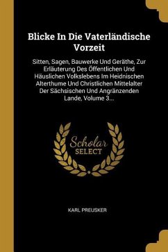 Blicke in Die Vaterländische Vorzeit: Sitten, Sagen, Bauwerke Und Geräthe, Zur Erläuterung Des Öffentlichen Und Häuslichen Volkslebens Im Heidnischen - Preusker, Karl