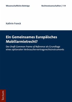 Cover Ein Gemeinsames Europäisches Mobiliarmietrecht? (eBook, PDF)