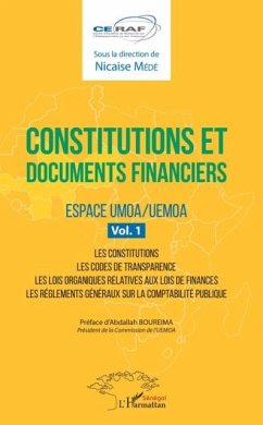 Cover Constitutions et documents financiers Vol 1 Espace UMOA/UEMOA (eBook, PDF)