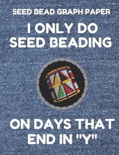 Seed Bead Graph Paper: Book for Designing Seed Beading Patterns, 8.5 by 11 Inches, Large Size, Funny Days Denim Cover - Essentials, Seed Beading