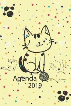 Agenda 2019: Agenda Mensual y Semanal + Organizador I Cubierta con tema de Gatos Enero 2019 a Diciembre 2019 6 x 9in - Gato Journals, Casa
