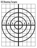 55 Shooting Targets: Bullseye Shooting Targets