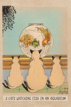 Three Cats Watching Fish in an Aquarium - Journals, Vintage Memories