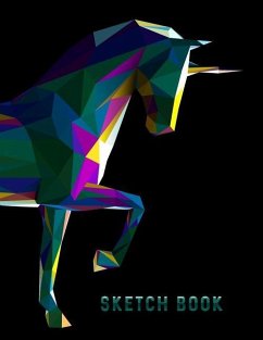 Sketch Book: Geometric Unicorn Horse Sketchbook for Drawing Sketching - 8.5x11 Pages to Draw Sketch Doodle - Write in Title, Date, - Studiometzger