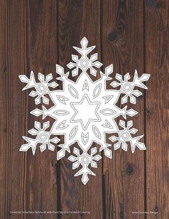 Christmas Snowflake Notebook with Floral Margins for Adult Coloring - Grunduls Design, Anna