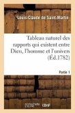 Tableau Naturel Des Rapports Qui Existent Entre Dieu, l'Homme Et l'Univers. Partie 1