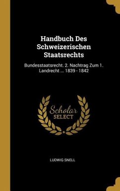 Handbuch Des Schweizerischen Staatsrechts: Bundesstaatsrecht. 2. Nachtrag Zum 1. Landrecht ... 1839 - 1842 - Snell, Ludwig