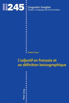 L'adjectif en francais et sa definition lexicographique (eBook, ePUB) - Paolo Frassi, Frassi