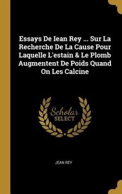 Essays De Iean Rey ... Sur La Recherche De La Cause Pour Laquelle L'estain & Le Plomb Augmentent De Poids Quand On Les Calcine - Rey, Jean