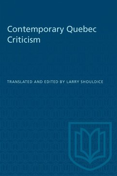 Contemporary Quebec Criticism