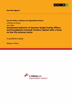 Investment behavior of German Single Family Offices and Foundations towards Venture Capital with a focus on the life sciences sector (eBook, PDF) - Nguyen, Hao Nam