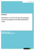 Bearbeiten von Post für den Posteingang (Unterweisungsentwurf Bürokaufmann / -frau) (eBook, PDF)