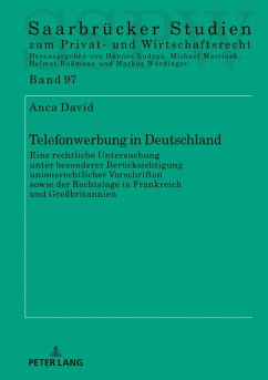 Telefonwerbung in Deutschland (eBook, ePUB) - Anca David, David