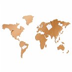 Weltkarte aus Kork, selbstklebend Braun