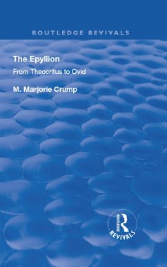 Cover The Epyllion (eBook, PDF)