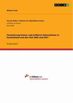 Finanzierung kleiner und mittlerer Unternehmen in Deutschland und den USA 2003 und 2017