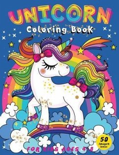 Unicorn Coloring Book: 50 Unique Designs For Kids Ages 4-8 - Press, Happy Kid