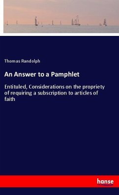 An Answer to a Pamphlet - Randolph, Thomas
