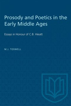 Prosody and Poetics in the Early Middle Ages - Toswell, M J