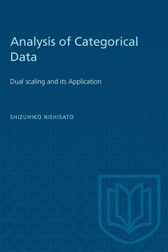 Analysis of Categorical Data - Nishisato, Shizuhiko