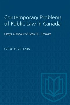 Contemporary Problems of Public Law in Canada - Lang, Otto