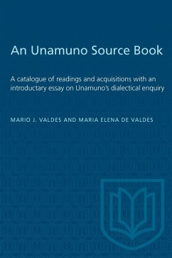 An Unamuno Source Book - Valdes, Mario; de Valdes, Maria Elena