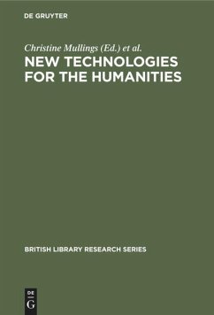 Cover New Technologies for the Humanities