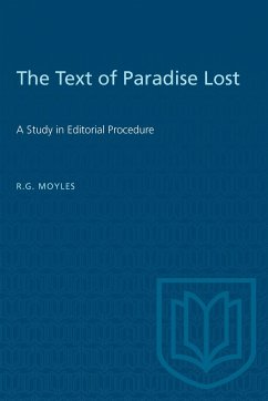 The Text of Paradise Lost - Moyles, R G