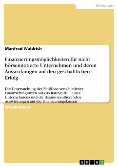 Finanzierungsmöglichkeiten für nicht börsennotierte Unternehmen und deren Auswirkungen auf den geschäftlichen Erfolg (eBook, PDF)